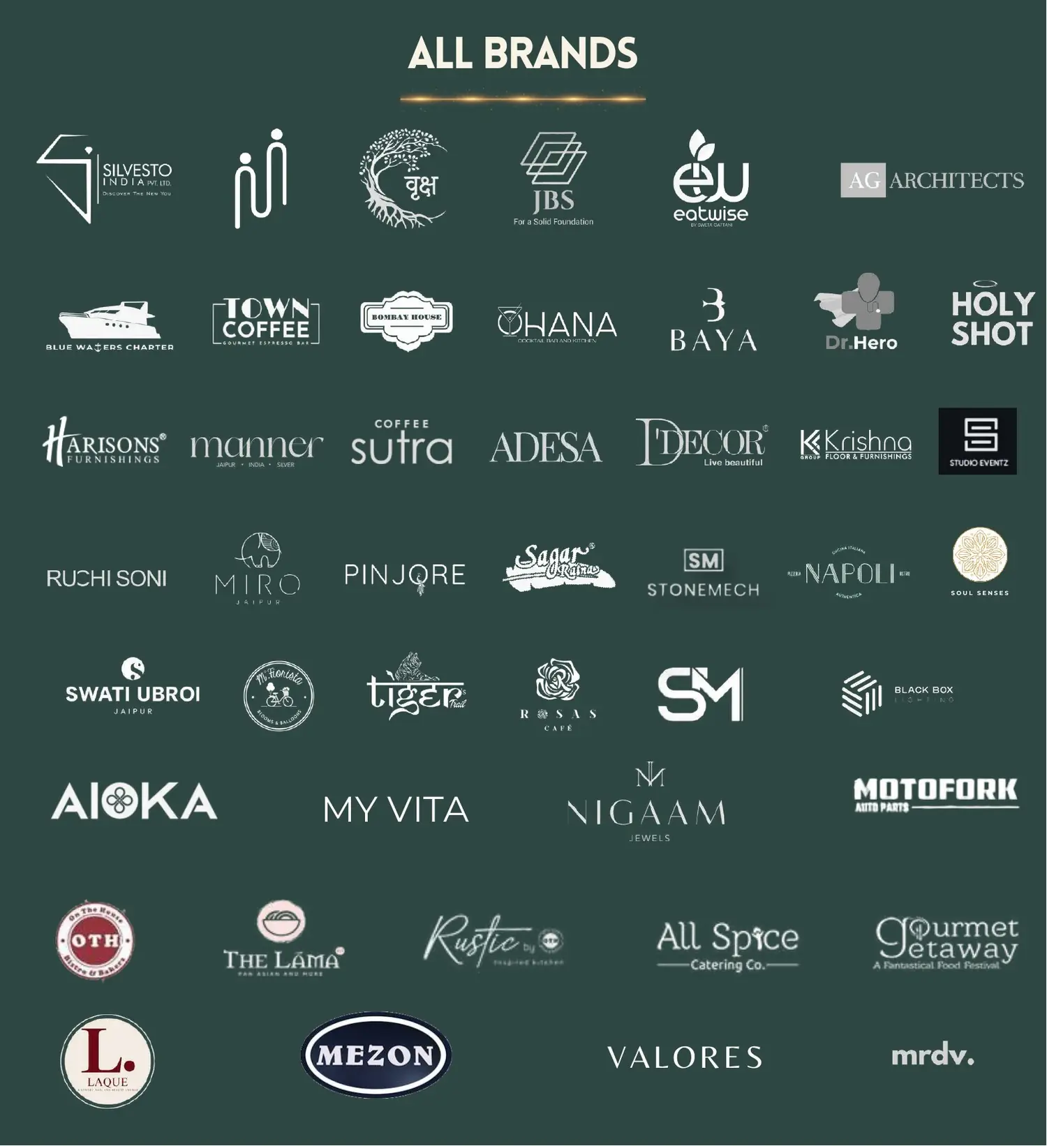 Logos of brands Solución has worked with